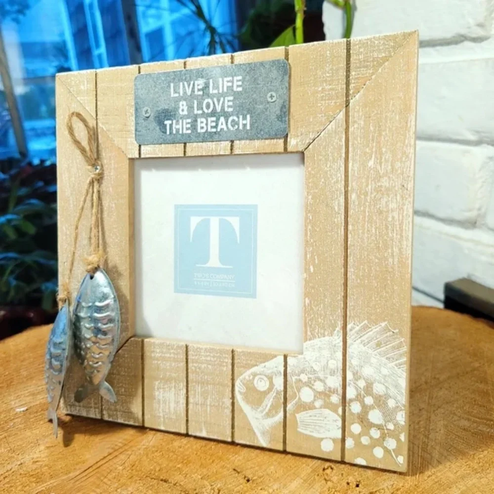 Weathered Wood Beach Photo Frame